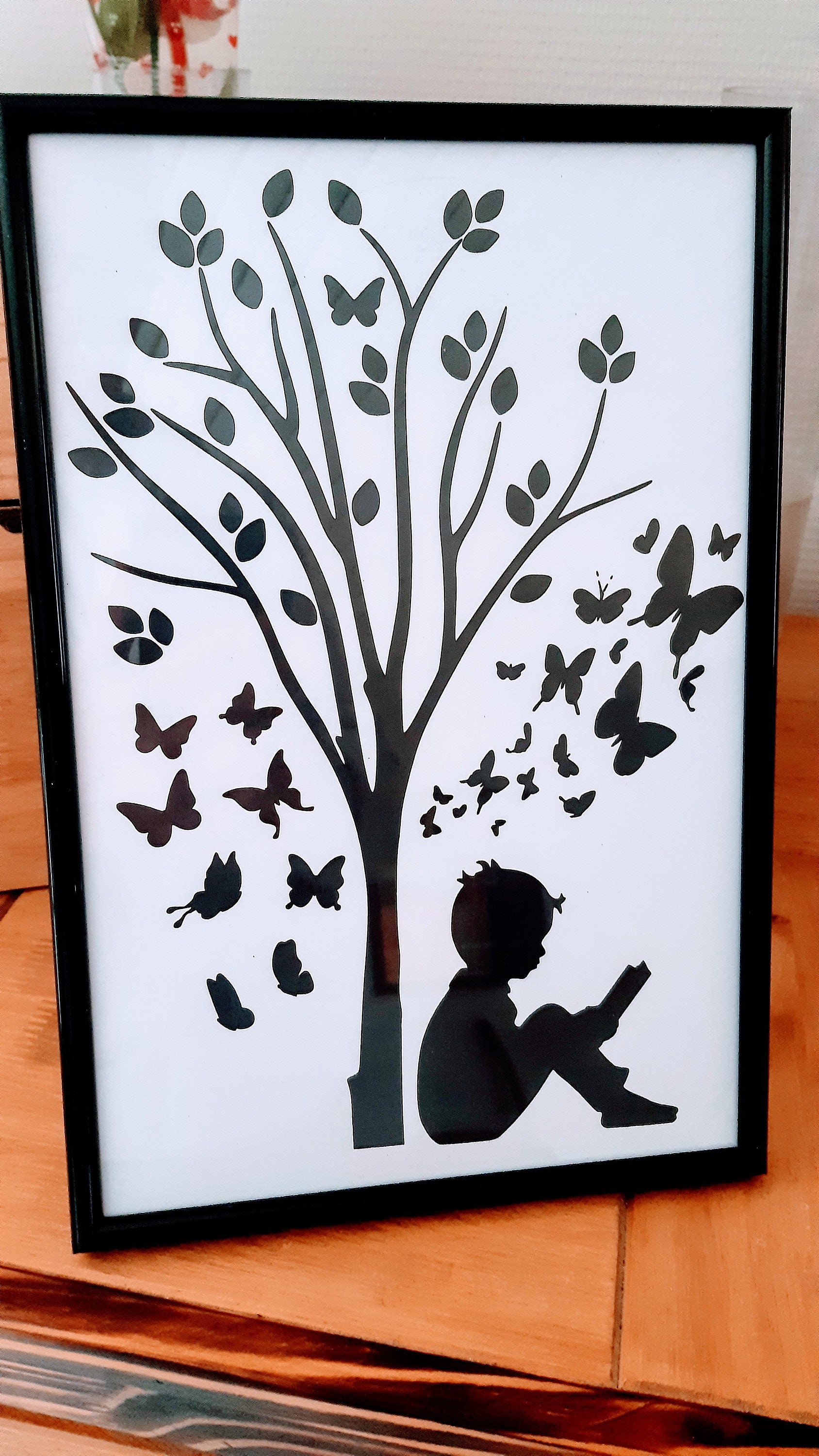 Décoration Cadre Mural ou à Poser L'envol Personnalisé Fait Main.