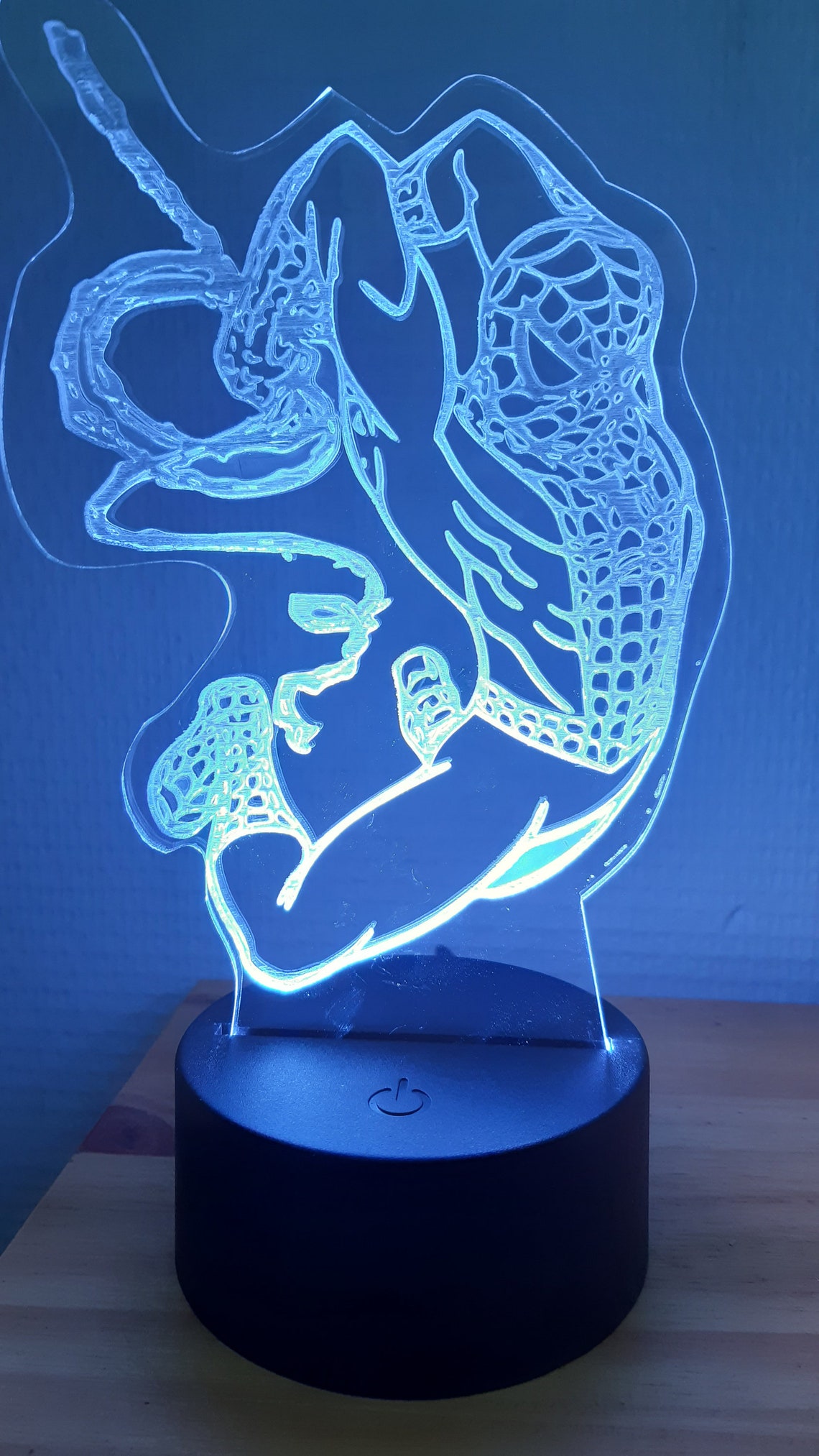 Custom Spiderman table lamp 220v 3D illusion power. | Etsy