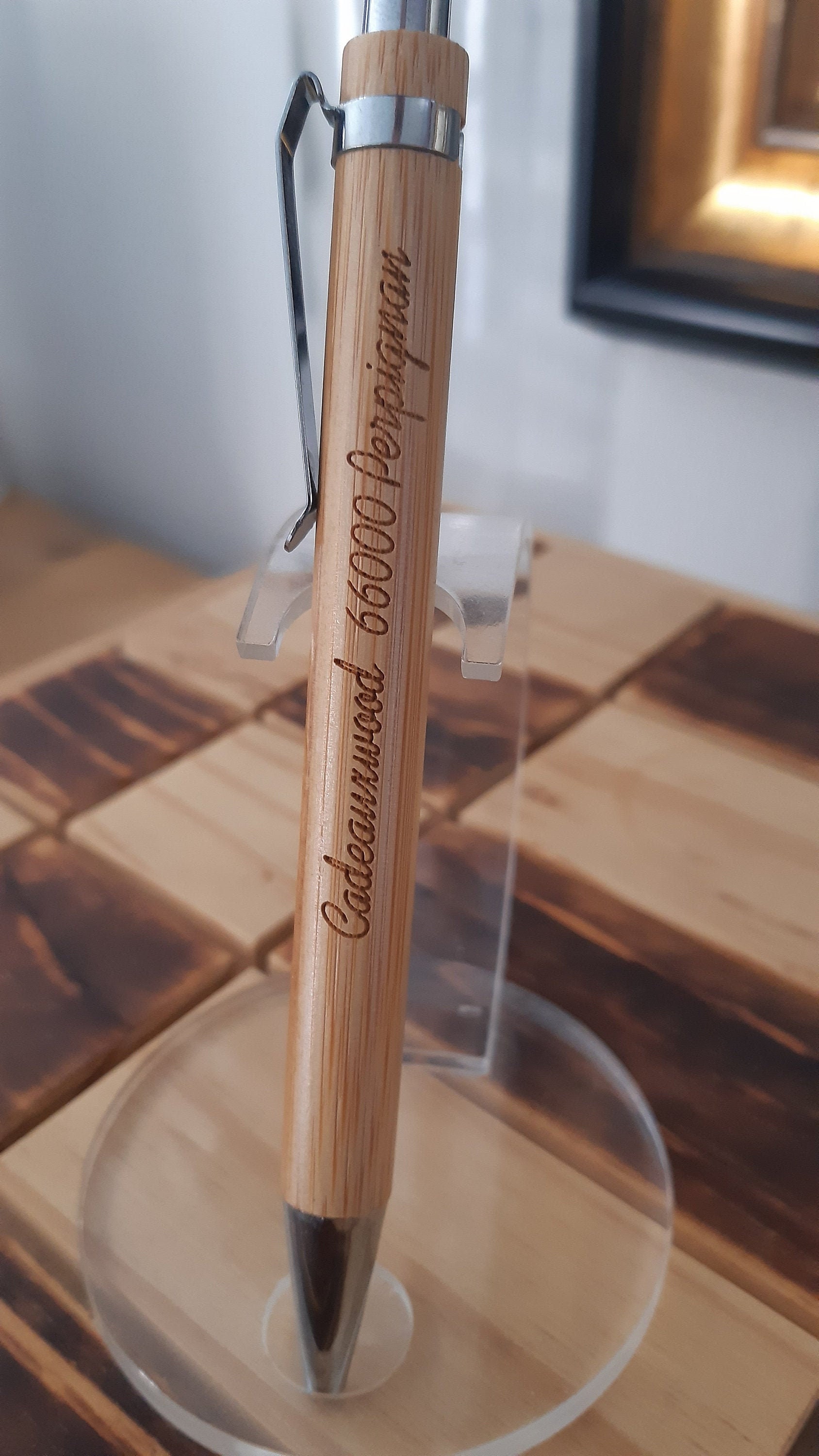 Custom printed Bamboo wood pen