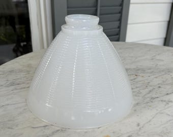 ヴィンテージホワイトミルクガラスランプシェード - Etsy 日本