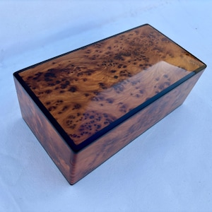 10"×6" Moroccan high quality burl jewellery Box,Thuya wooden jewelry box organizer,engraved Custom gift wedding Box,decorative wooden box