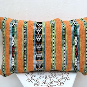 Moroccan Berber Pillow Cover-Moroccan Orange Berber cushion Kilim style - Moroccan boho cushion,Sabra pillows
