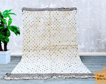 Moroccan Rug, Beni Ourain Colorful Rug, Wool Rug, Checkered Rug, Handmade Rug, Custom Beni Ourain rug, Style Moroccan Rug , Custom rug