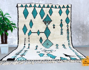Beni ourain rug, Authentic Moroccan rug, Berber carpet, Genuine Wool rug, Handmade rug, Beni ourain style, Area rug, Tapis berbere, Teppich
