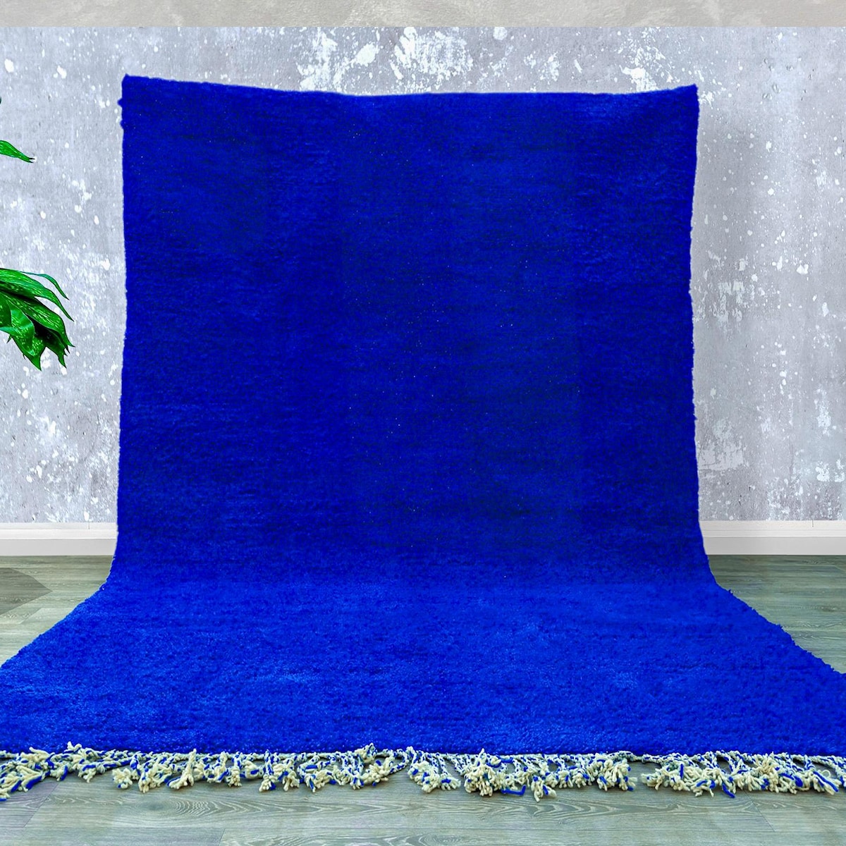 70% OFF** Moroccan Blue Rug - Berber Wool Rug - Custom Beni Ourain Rug - Handmade Blue Rug - Solid Blue Wool Rug - Custom Made Moroccan Rug