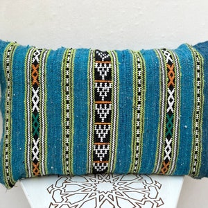 Moroccan Berber Pillow Cover-Moroccan blue Berber cushion Kilim style - Moroccan boho cushion,Sabra pillows