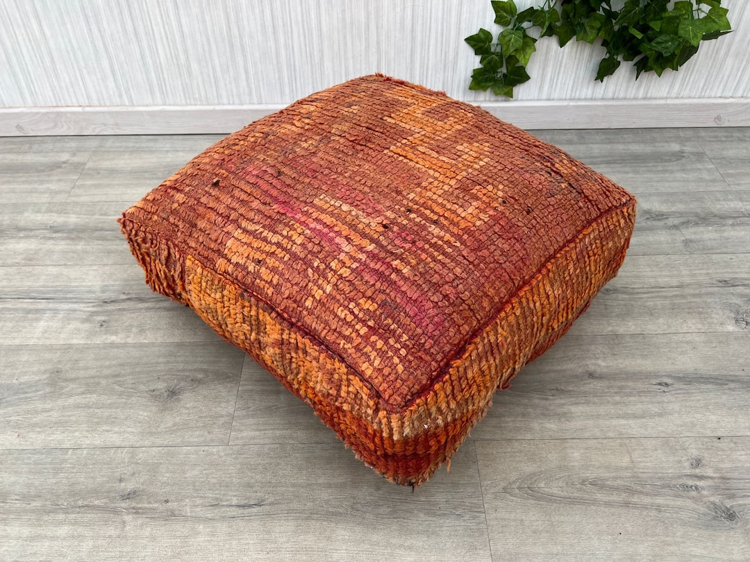 Moroccan Floor Cushion, Moroccan Kilim Pillow, Outdoor Morocco Pouf — free download