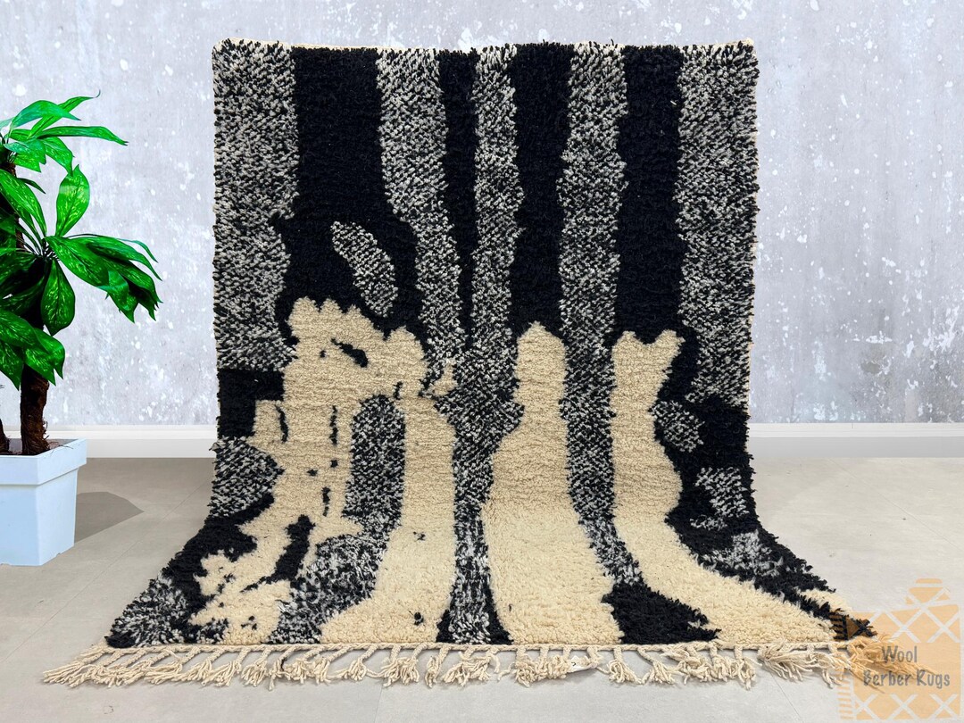 Beni Ourain Style Rugs for Living Room - Custom Morrocan Rug - Moroccan ...