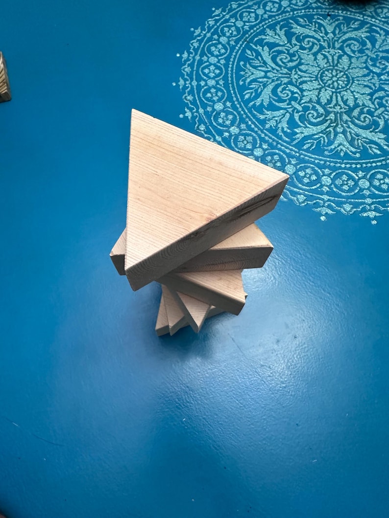 Wood Triangular Blocks up Cycled - Approximate Sizes 3.5x3.5x1.5 Inches ...