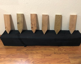 Wood border fence - upcycled from scrap- 2x4x13- 6 pcs per box