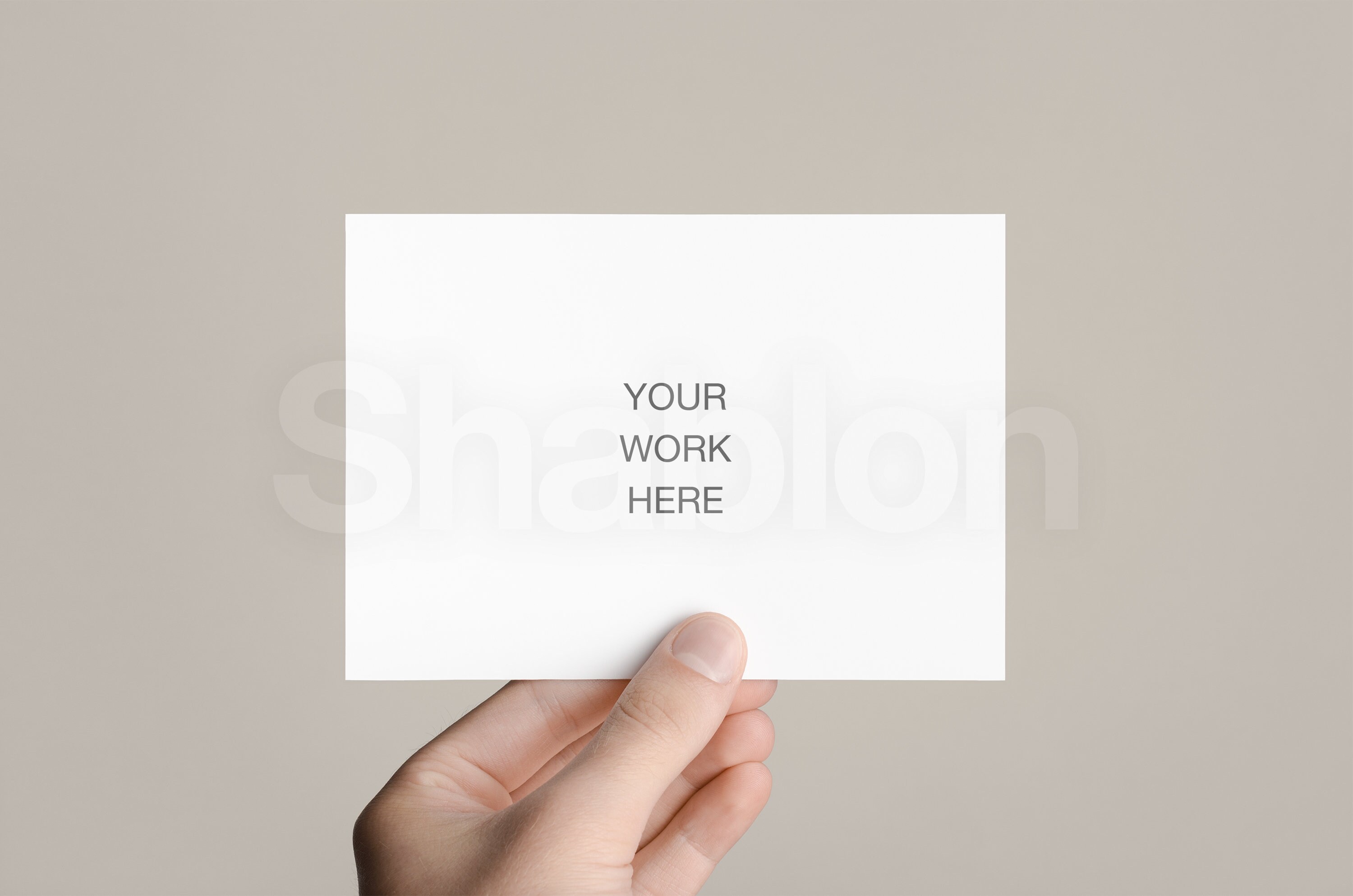 A6 Invitation Card Flyer Wedding Card Mockup Template Hand