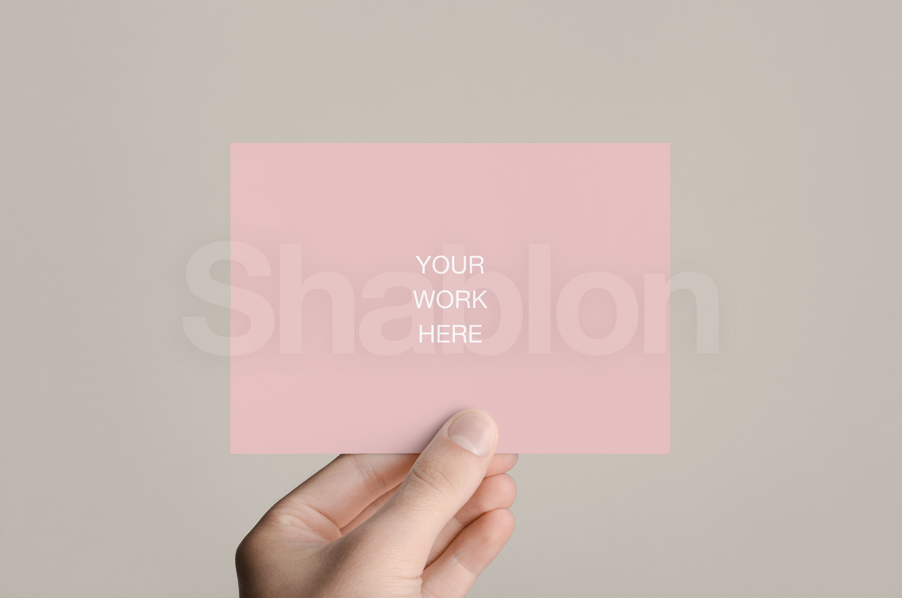 A6 Invitation Card Flyer Wedding Card Mockup Template Hand