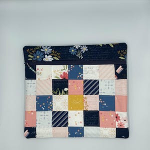 Cross stitch project bag. Quilted project bag. Between the pages by Riley Blake.  Needlework or Embroidery project bag.
