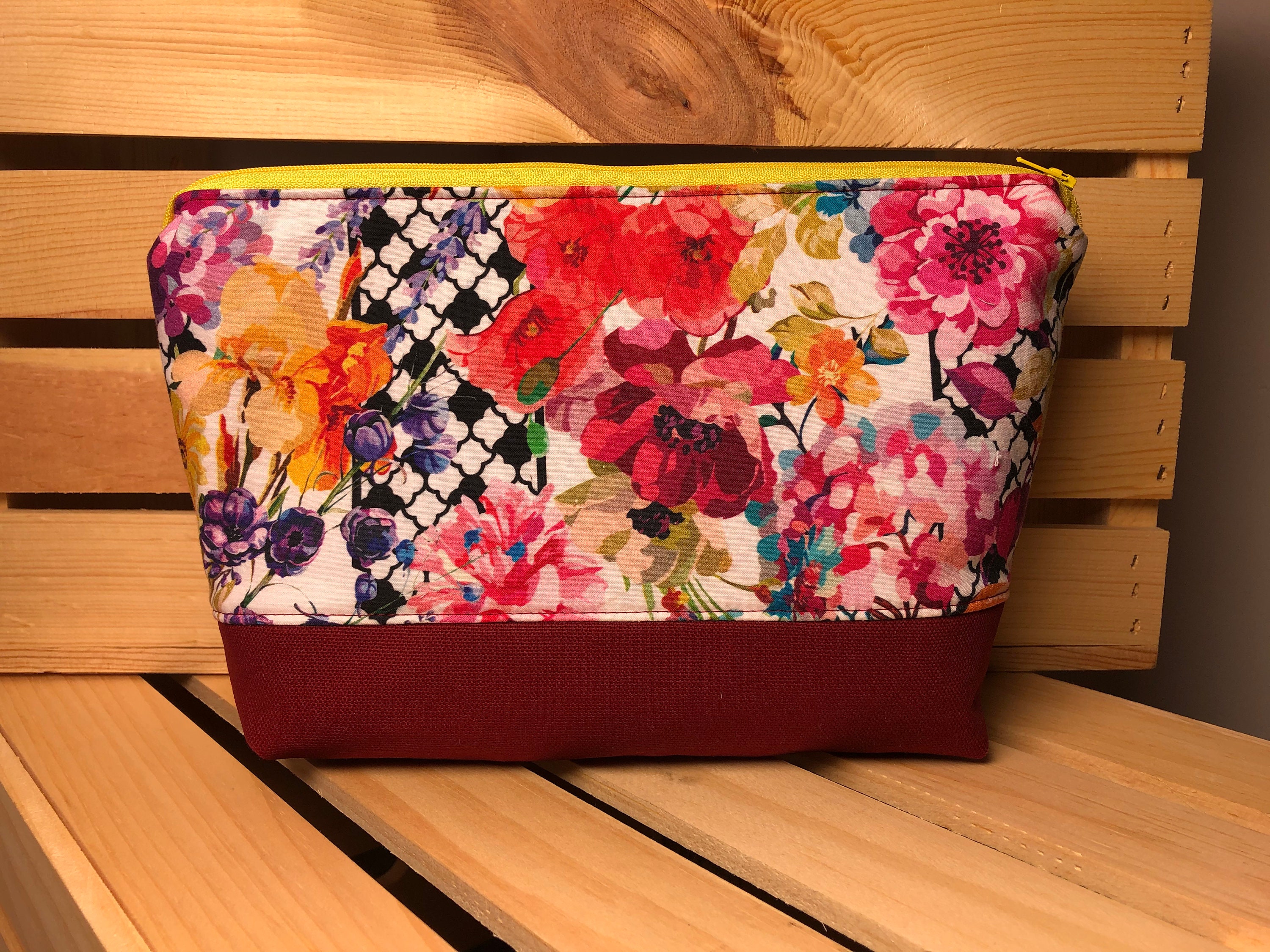 Project Bag Cosmetic Bag Crochet Bag knitting Bag Or Pouch Etsy