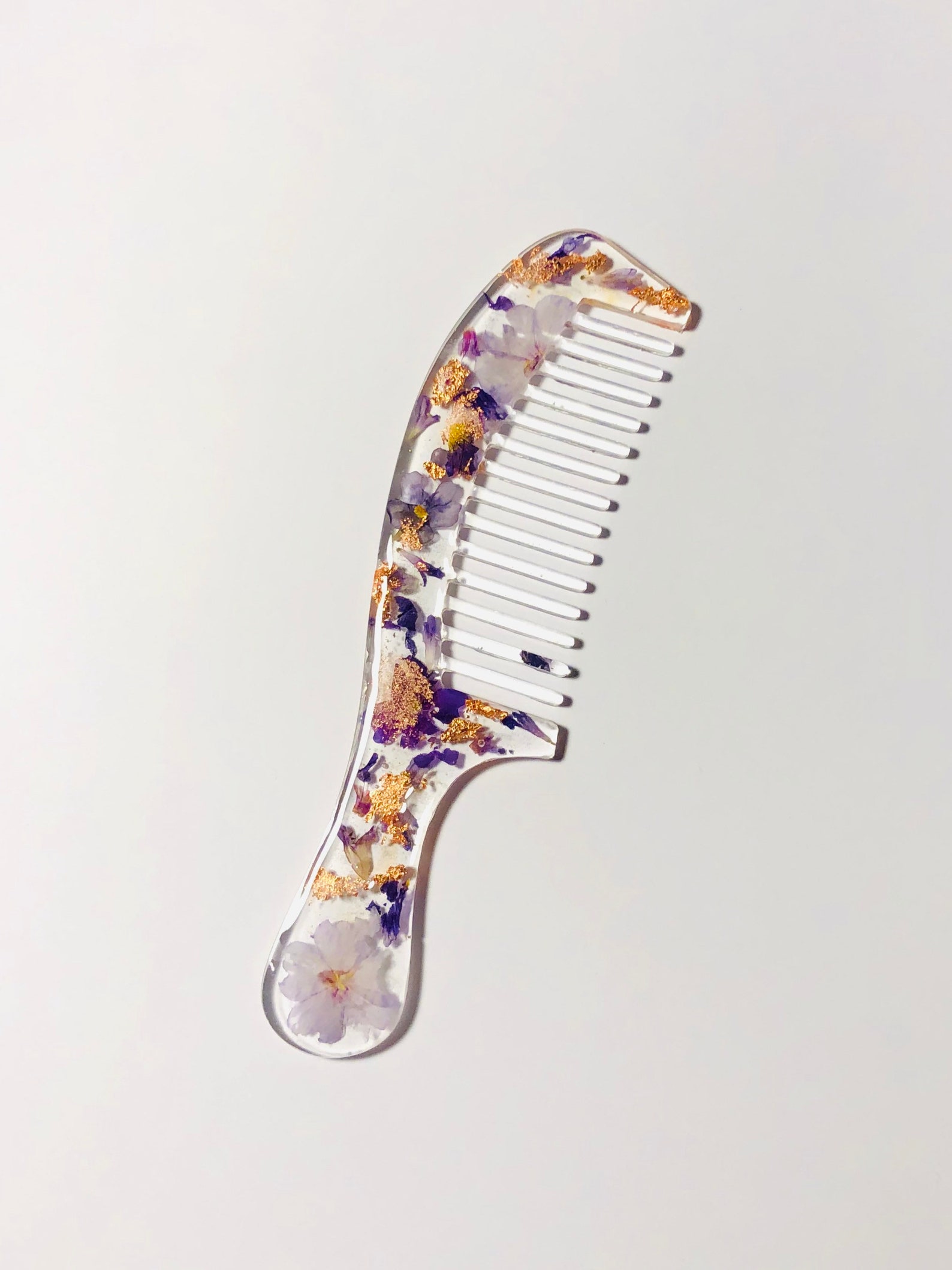 Handmade Decorative Resin Hair Comb With Real Dried Handpicked - Etsy