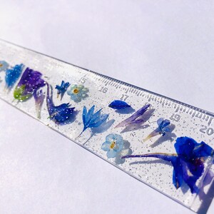 Handmade Resin Ruler With Real Dried Handpicked Flowers | Etsy