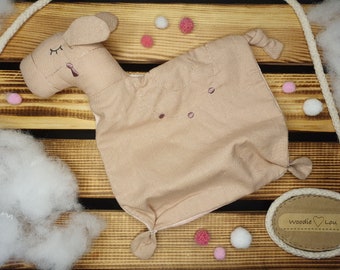 Schmusetuch Lama,Schnuffeltuch personalisiert,kleines Geschenk zur Geburt