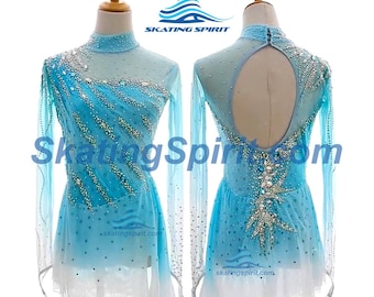 Maßgeschneidertes Mädchen und Damen Eiskunstlaufkleid, Tanzkostüm - SD274