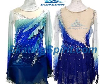 Abito da pattinaggio artistico su misura per ragazze e donne, costume da danza - SD091