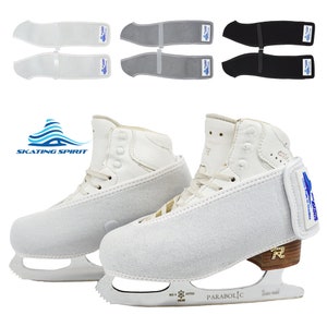 Easy-on Easy-off Skate Boot Covers for Roller Skating Figure Skating – Youth and Adult (1 pair in White, Gray, or Black)