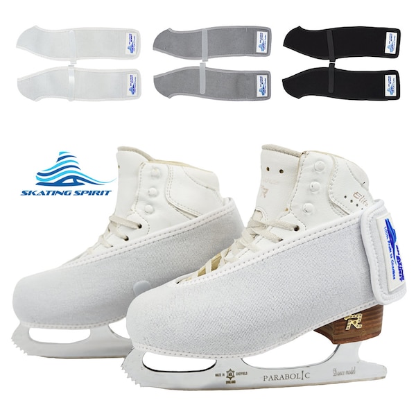 Couvre-bottes de skate faciles à enfiler pour le patinage artistique à roulettes - Jeunes et adultes (1 paire en blanc, gris ou noir)