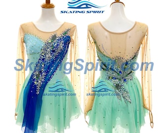 Vestido de patinaje artístico para niñas y mujeres, traje de baile, hecho a medida - SD407