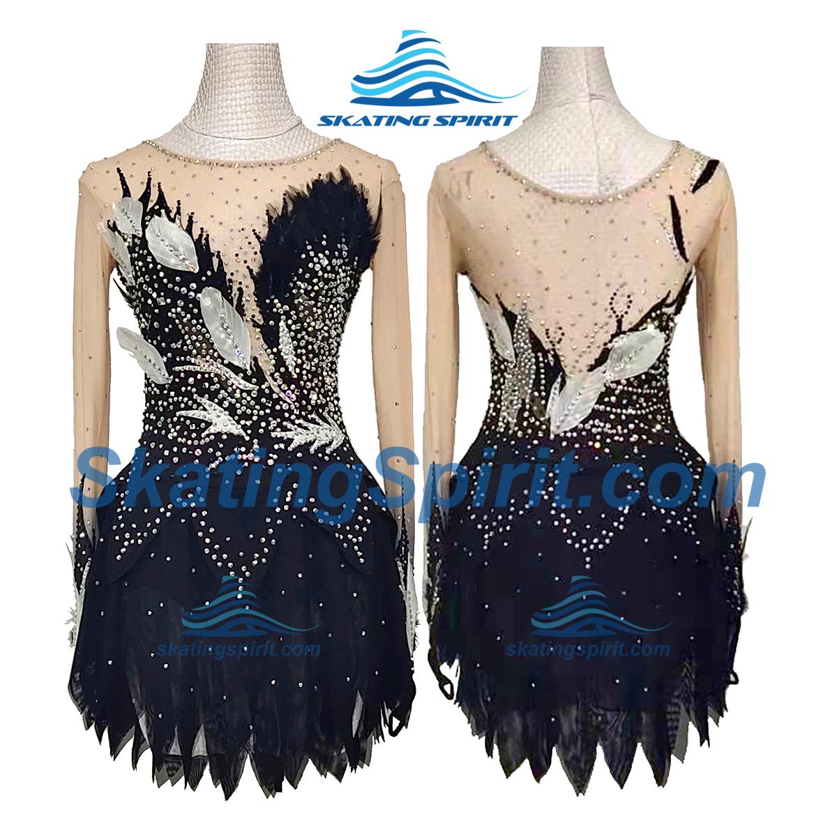 Abito da pattinaggio artistico su misura per ragazze e donne, costume da ballo - SD038