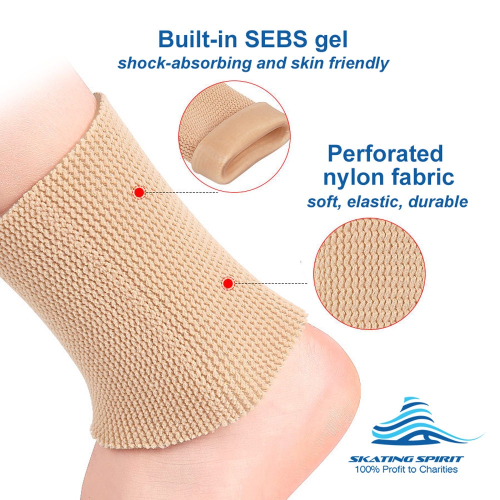 Manchon De Cheville En Gel - Soutien Confortable Pour Sport Et Patinage - Unisexe Et Ajustable