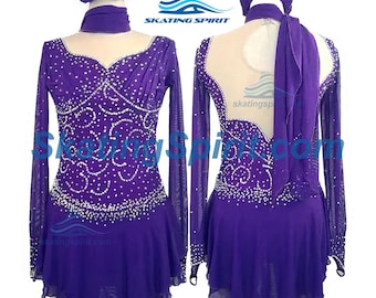 Maßgefertigtes Mädchen und Damen Eiskunstlaufkleid, Tanzkostüm - SD145