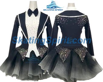 Abito da pattinaggio artistico su misura per ragazze e donne, costume da ballo - SD175