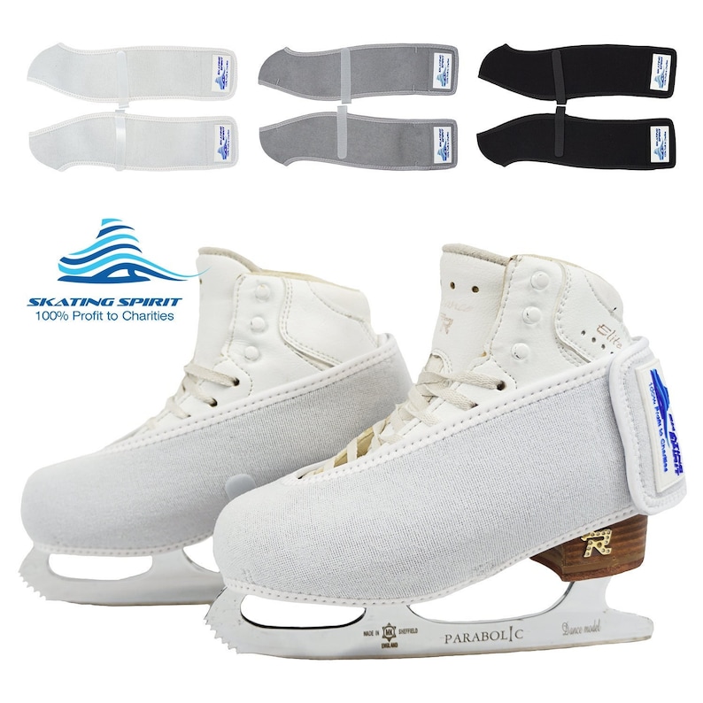 etsy.com | Easy-on Easy-off Skate Boot Covers for Roller Skating Figure Skating – Youth and Adult (1 pair in White, Gray, or Black)