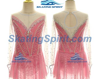 Vestido de patinaje artístico para niñas y mujeres, traje de baile, hecho a medida - SD416