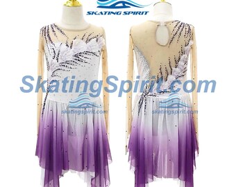 Vestido de patinaje artístico para niñas y mujeres, traje de baile hecho a medida - SD339