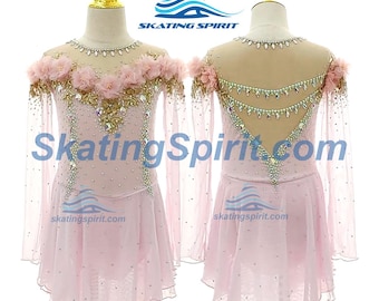 Maßgefertigtes Mädchen und Damen Eiskunstlaufkleid, Tanzkostüm - SD349