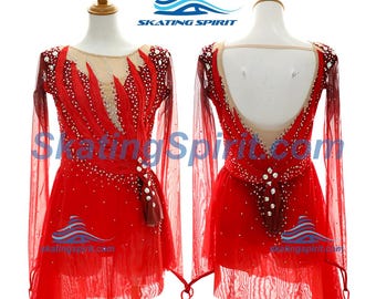 Abito da pattinaggio artistico su misura per ragazze e donne, costume da ballo - SD164