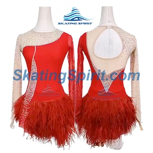 Abito da pattinaggio artistico su misura per ragazze e donne, costume da ballo - SD244