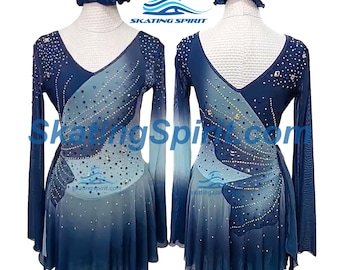 Custom Made Girls and Ladies Figure Skating Dress, Dance Costume - SD173