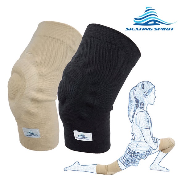 Gel Knee Pads (1 pair), Cushion and Support Knee Cap For Dancing Figure Skating Gymnastic