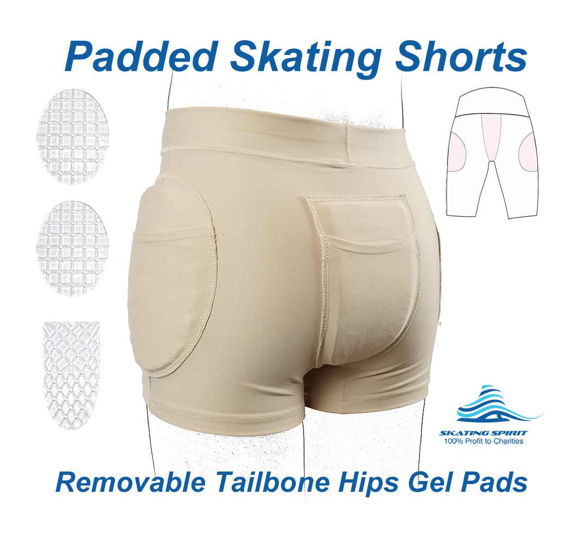 Padded Ice Skating Shorts Crash Pants - Skate with Confidence