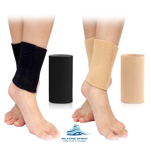 Ankle Gel Sleeves (1 Pair) Ankle Protection for Figure Skates, Ice Skates, Roller Skates, Hockey Skates, Inline Skates, Skis, Hard Boots