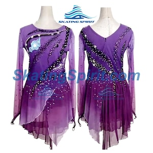 Maßgeschneidertes Mädchen und Damen Eiskunstlaufkleid, Tanzkostüm - SD025