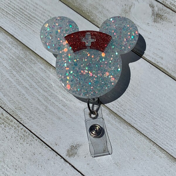 Nurse Minnie retractable badge reel