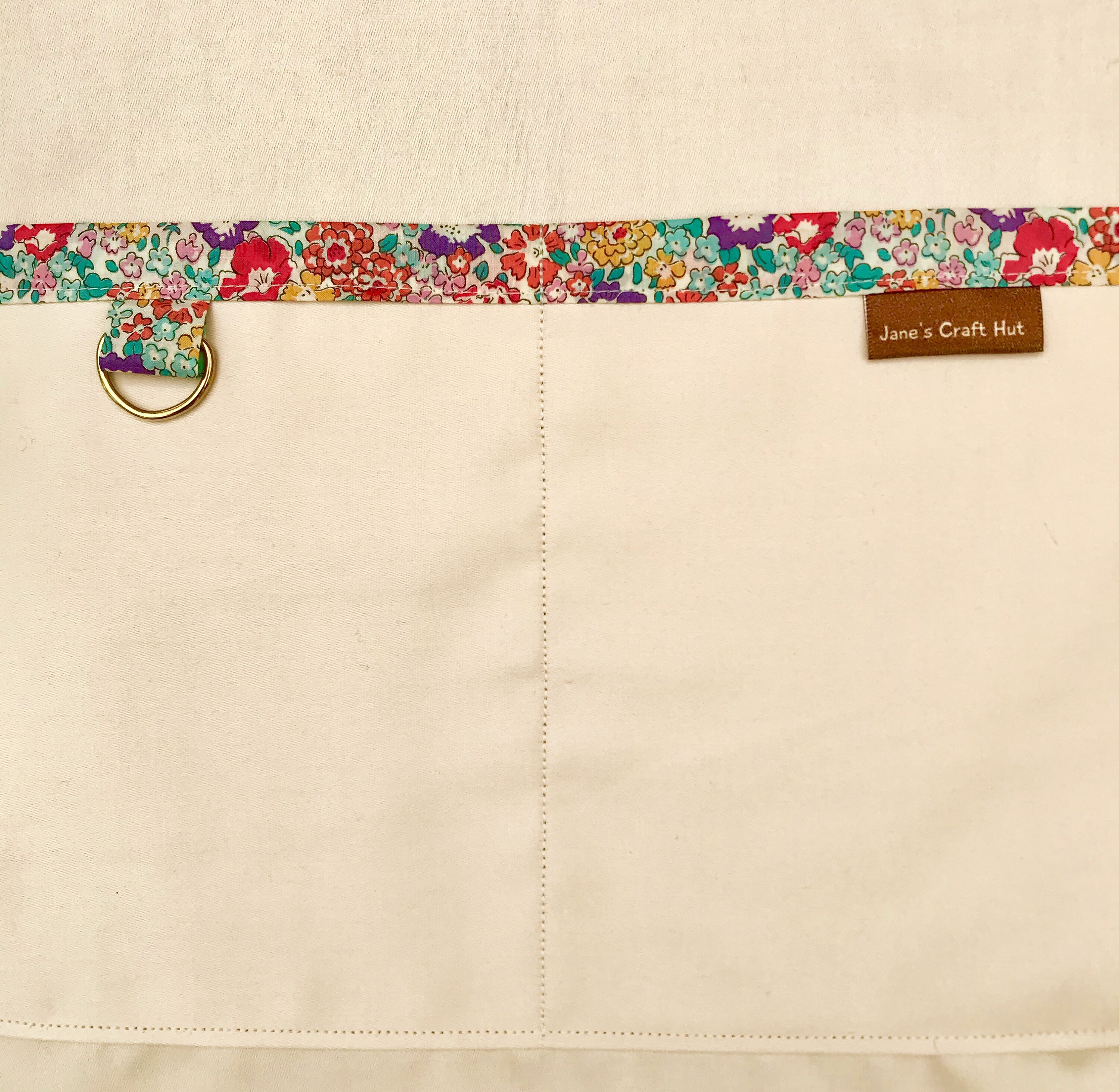 HANDMADE 100% Cotton Canvas Across Body Tote Bag With