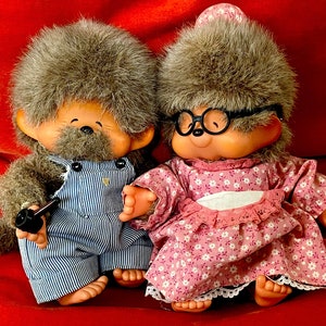 RARE 1974 Sekiguchi Futagonomonchhichi Monchhichi Grandpa