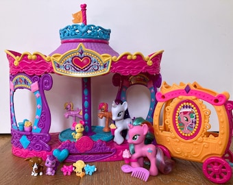 RARE My Little Pony Rarity's Carousel Boutique Bonus Sweetie Swirl Brushable Pony - L'amitié MLP G4 est magique - Mon petit poney - Kawaii
