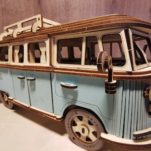 VW Bus Retro Holz Geschenk