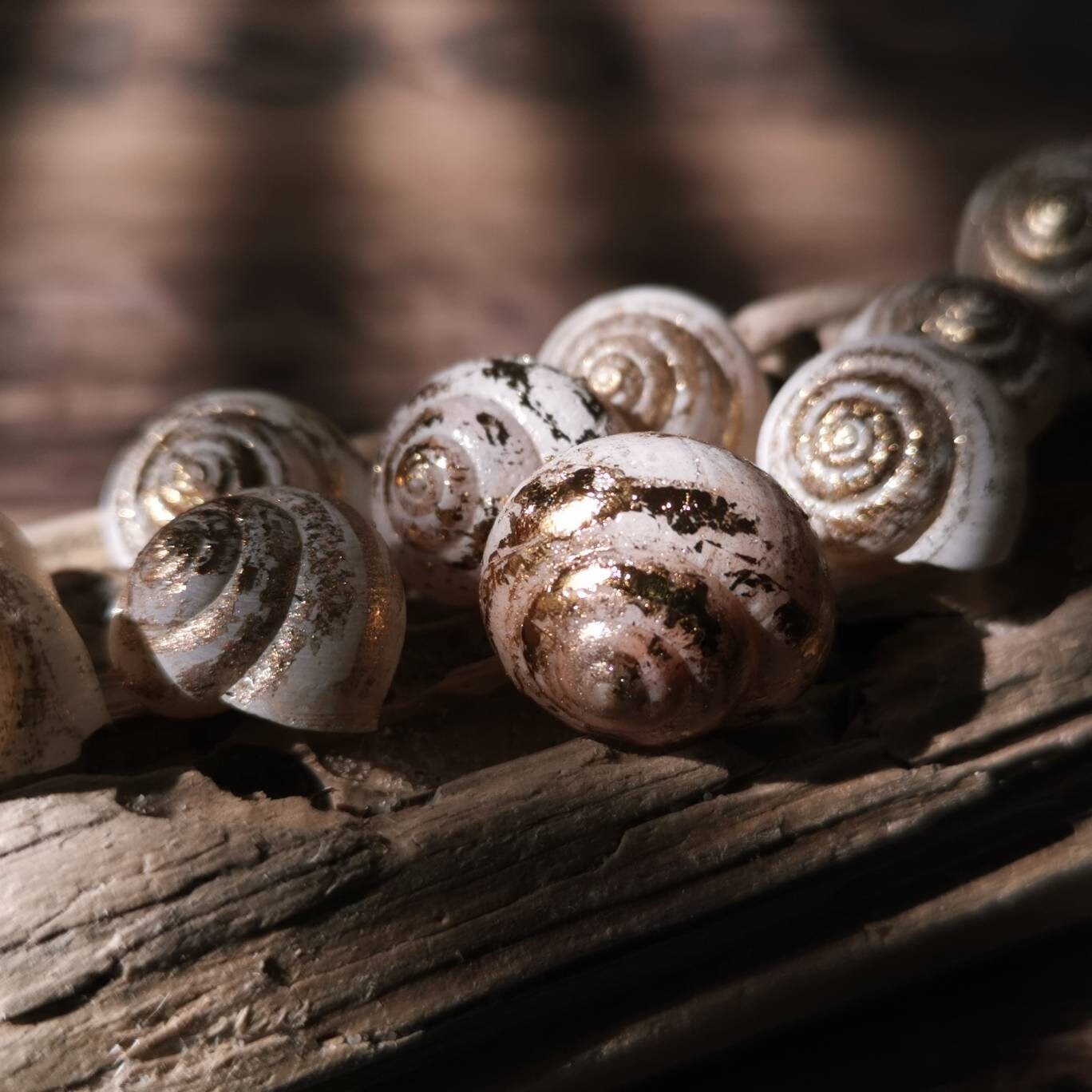10 Snail Shells Empty Painted Gold DECORATION FLORISTRY Snail Crafts - Etsy