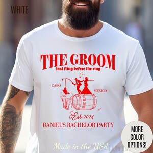 The Groom Bachelor Party Shirts, Groomsmen Shirt, Custom Bachelor Party Gifts, Group Bachelor Shirt, Fishing Bachelor Party Shirt, 12 T1604