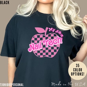 Nail tech shirt, Gift for nail tech, Cute Nail Tech Shirt, Women&#39;s Shirt, Nail Tech Grad, Gift For Manicurist Pink Shirt For Nail Tech,T834