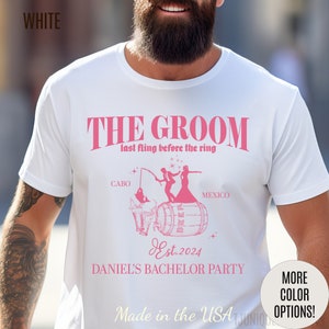 The Groom Bachelor Party Shirts, Groomsmen Shirt, Custom Bachelor Party Gifts, Group Bachelor Shirt, Fishing Bachelor Party Shirt, 19 T1604